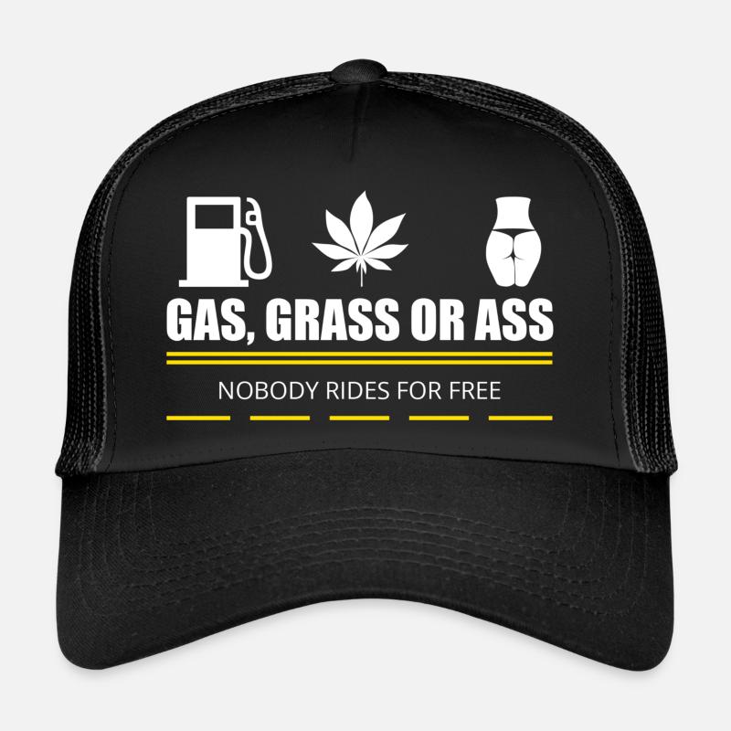 Herbe à gaz ou âne - Casquette trucker  - noir/noir