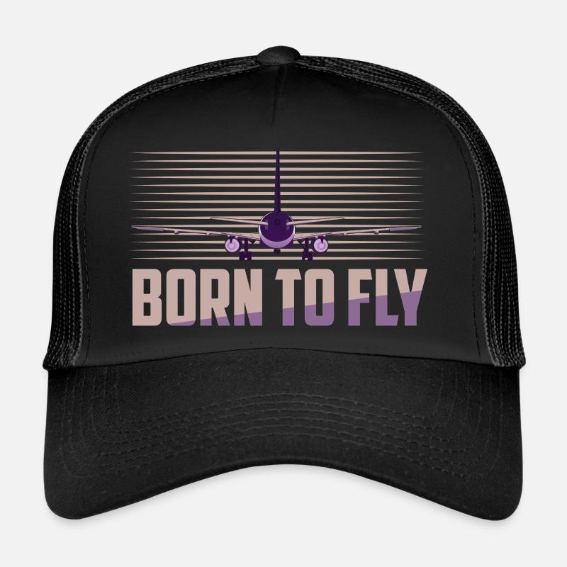 Born To Fly Aviation Pilot Airline Casquette trucker 