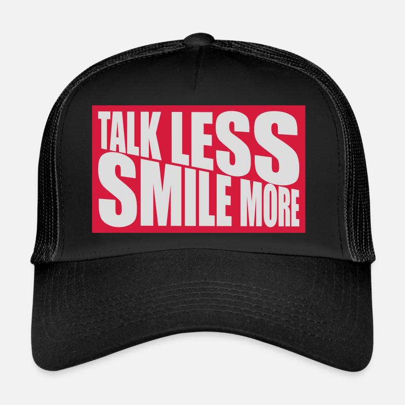 parler moins sourire plus Casquette trucker 