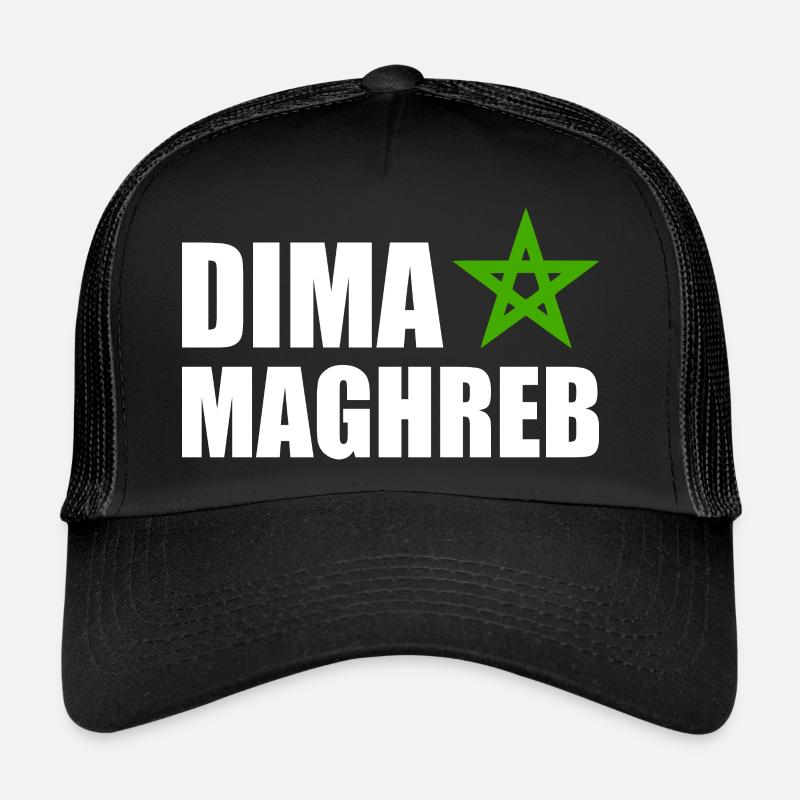 Dima maghreb - Marokko - Trucker Cap - Schwarz/Schwarz