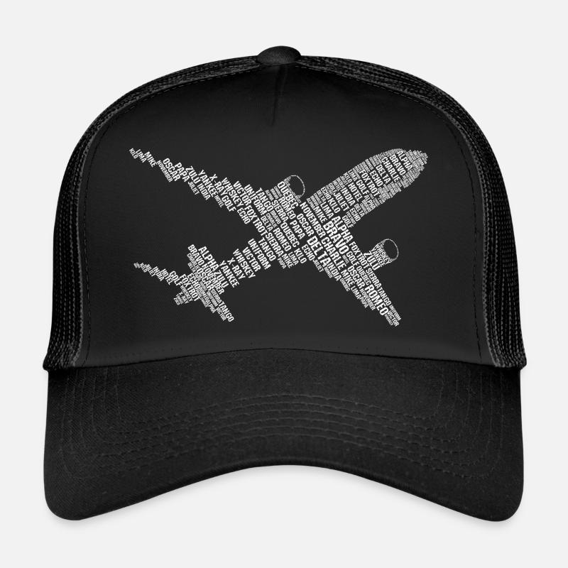 Phonetic Alphabet - Flugzeug Buchstaben Namen Alph Trucker Cap