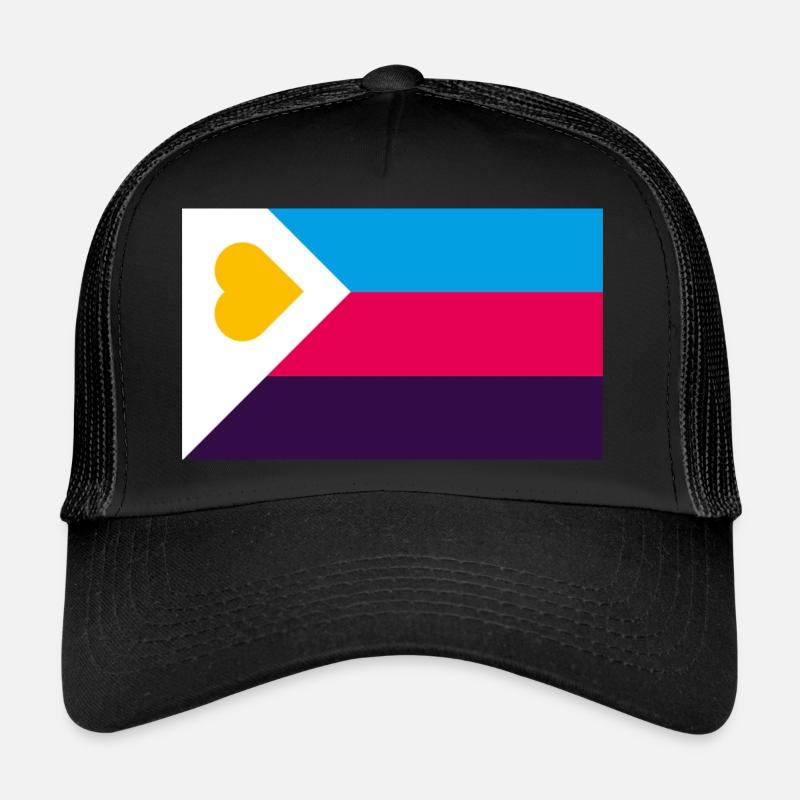 polyamoureux NOUVEAU drapeau de la fierté Casquette trucker 
