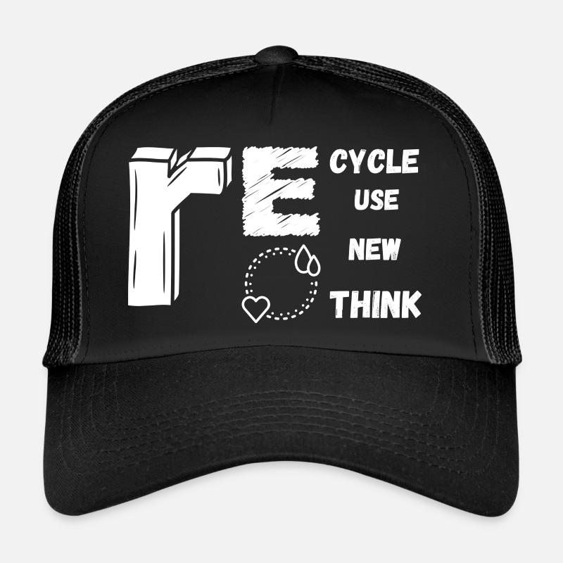 Recycle Reuse Renew Graphic Rethink Trucker Cap