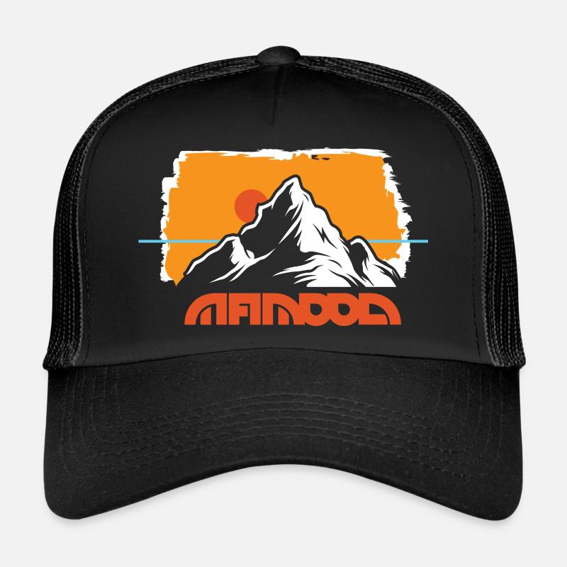 outddor horizon behind the mountain Trucker Cap