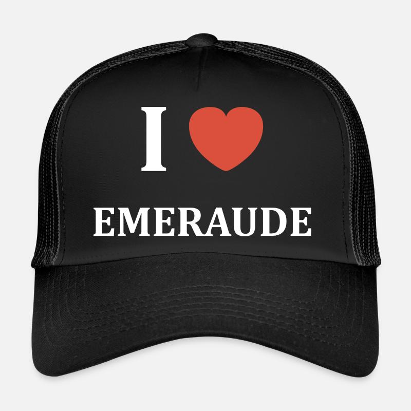 I love Emeraude Casquette trucker 