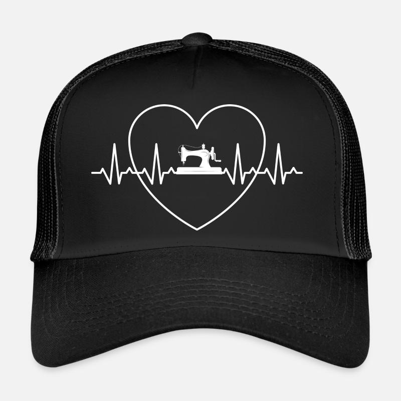battement de cœur couture Casquette trucker 