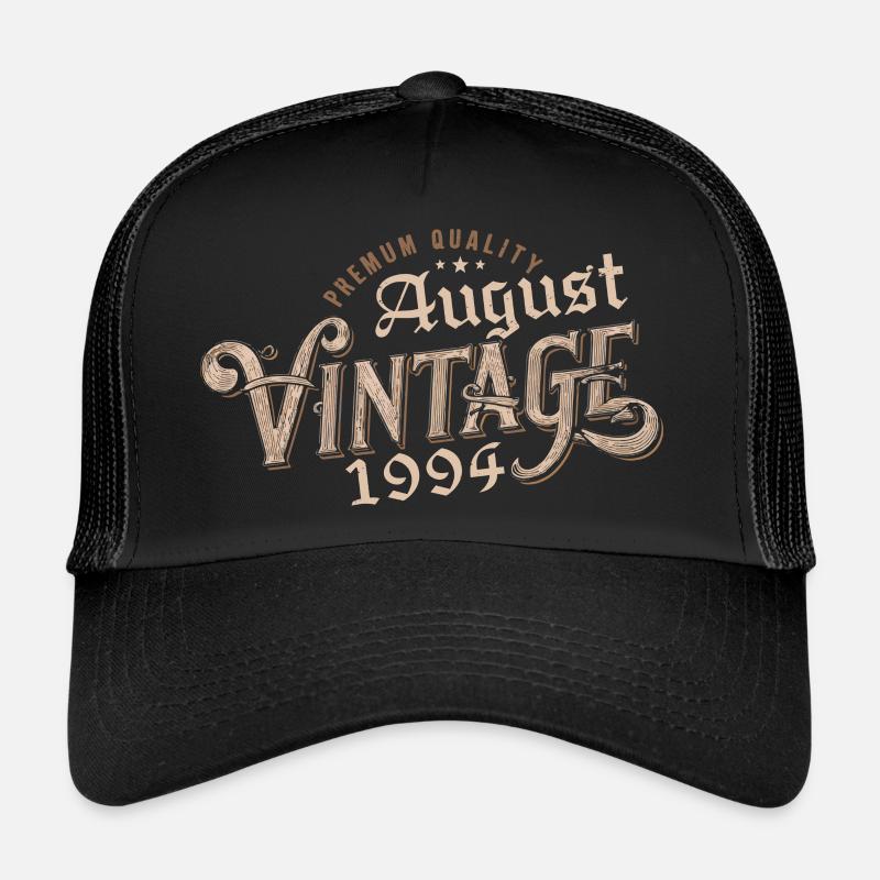 Geschenk August 1994 Geburtstag August 1994 August - Trucker Cap - Schwarz/Schwarz