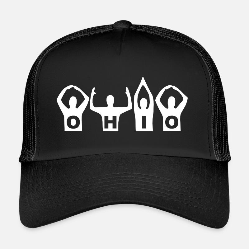 ohio Grafik - Trucker Cap - Schwarz/Schwarz