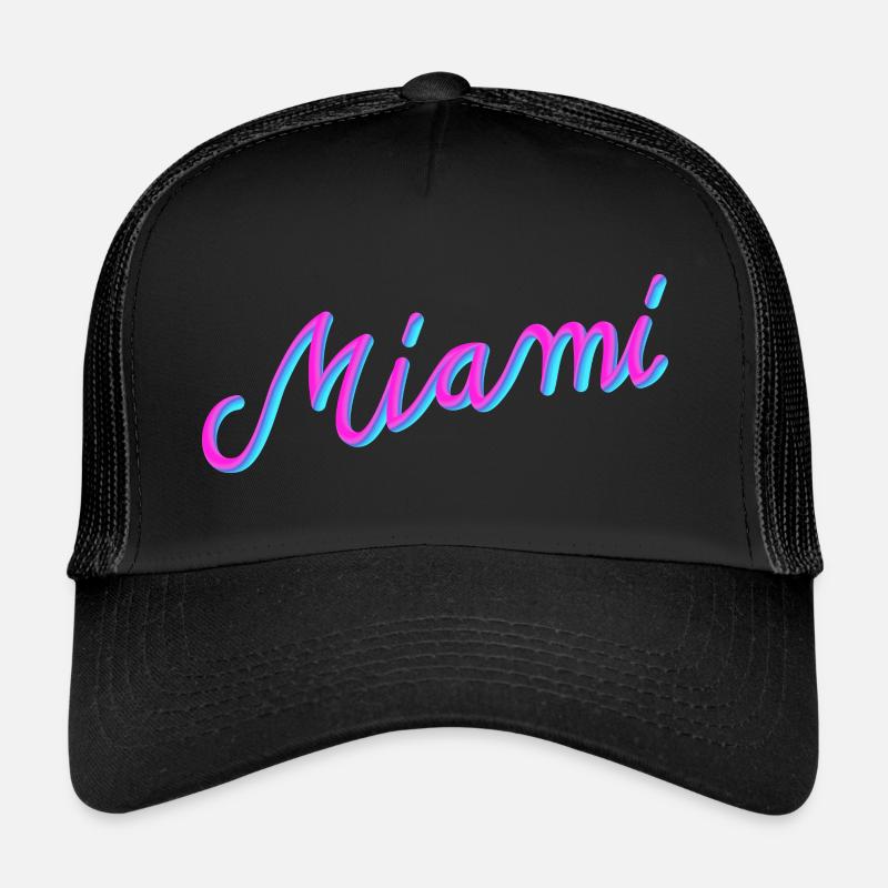 Miami - Trucker Cap - Schwarz/Schwarz
