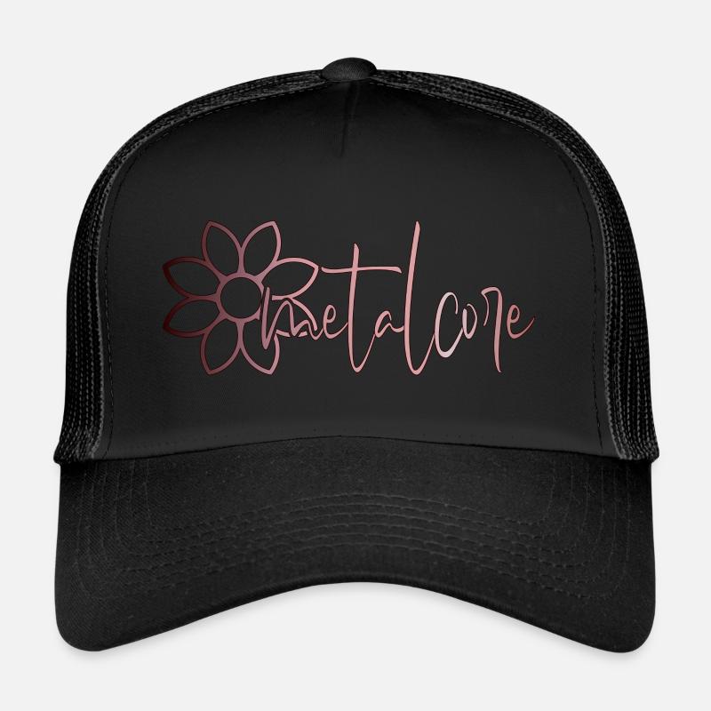 Metalcore mit Blume Trucker Cap