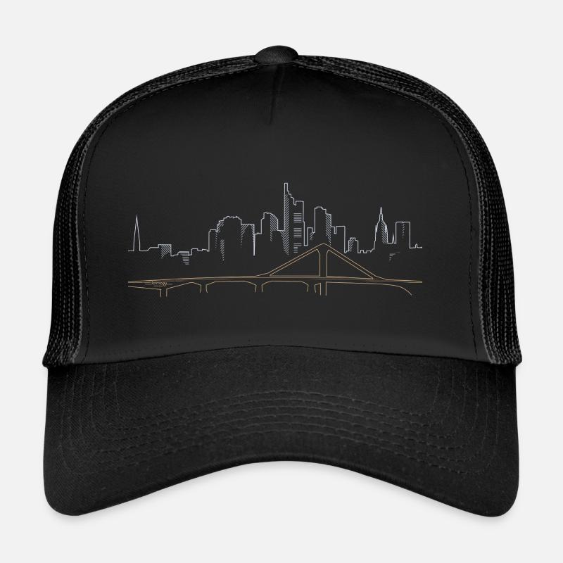 Francfort skyline lineart Casquette trucker 