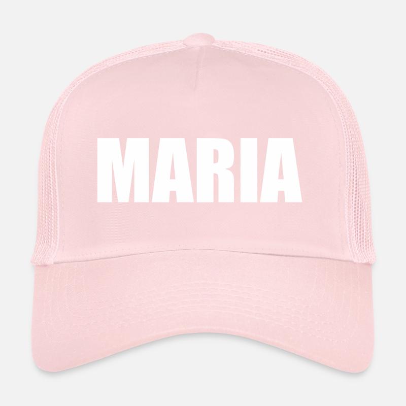 First name Maria white Trucker Cap