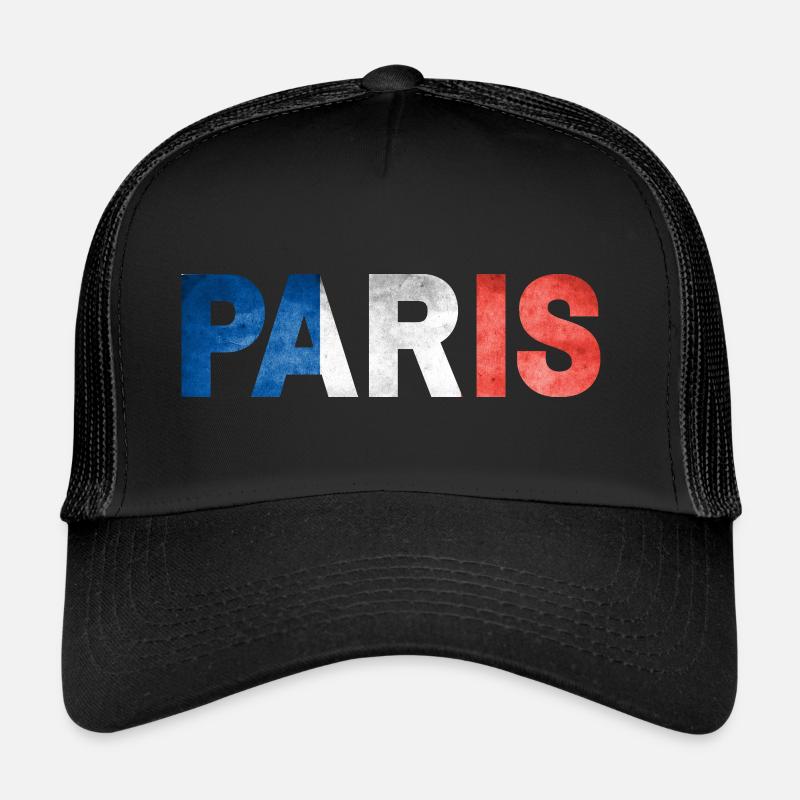 Paris - Casquette trucker  - noir/noir