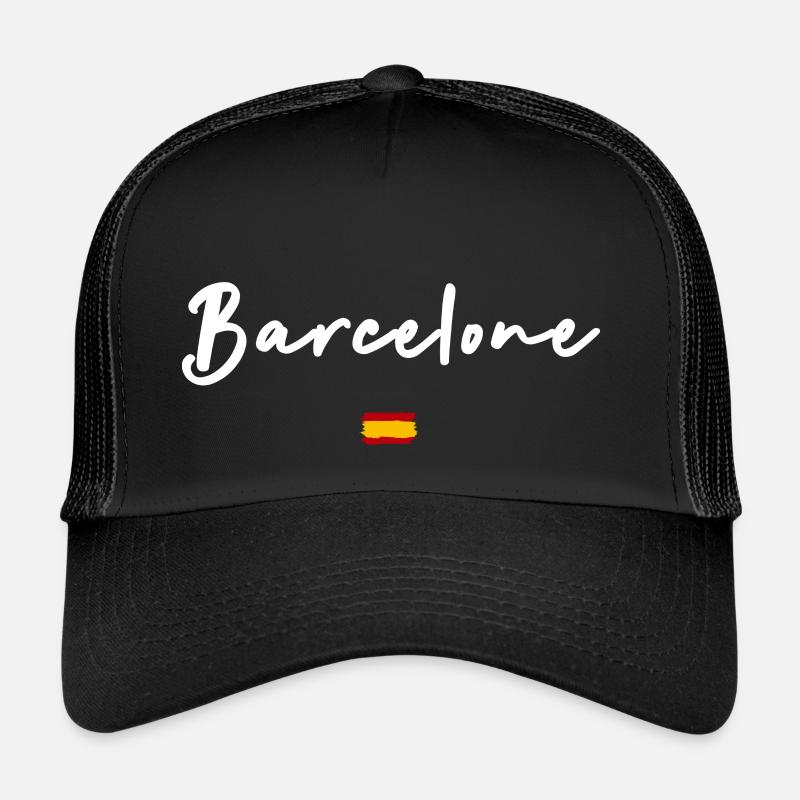 BARCELONE - Casquette trucker  - noir/noir
