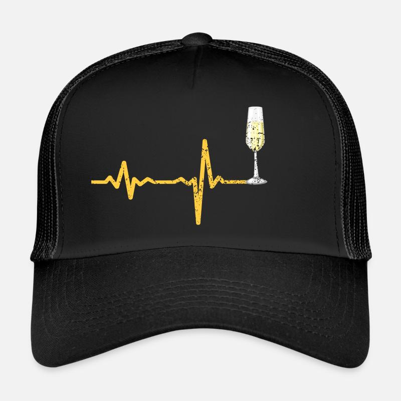 Heartbeat sparkling wine gift Trucker Cap