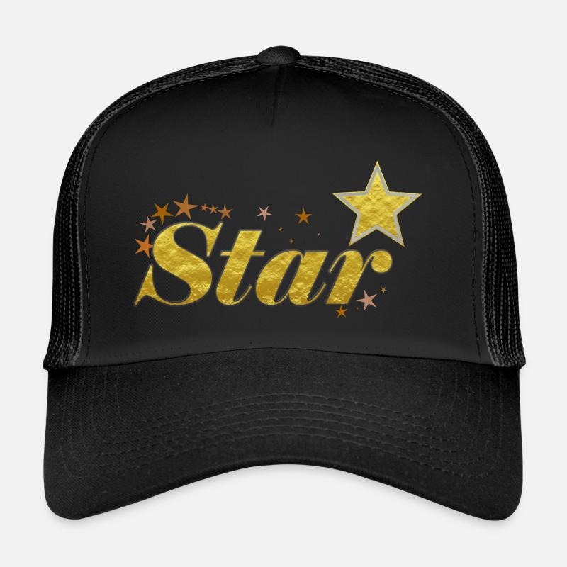 star - Trucker Cap - black/black