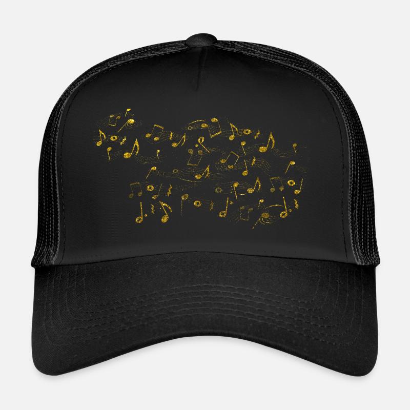 Noten Gold - Trucker Cap - Schwarz/Schwarz