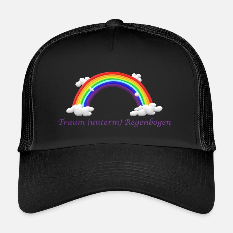 Traum Regenbogen - Trucker Cap - Schwarz/Schwarz