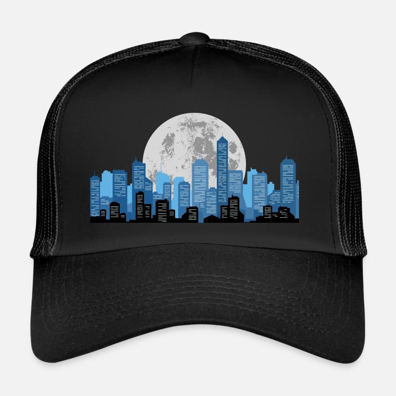 Moon Light Cityscape Trucker Cap