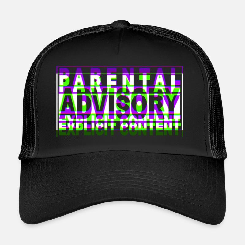 Parental advisory text design Trucker Cap