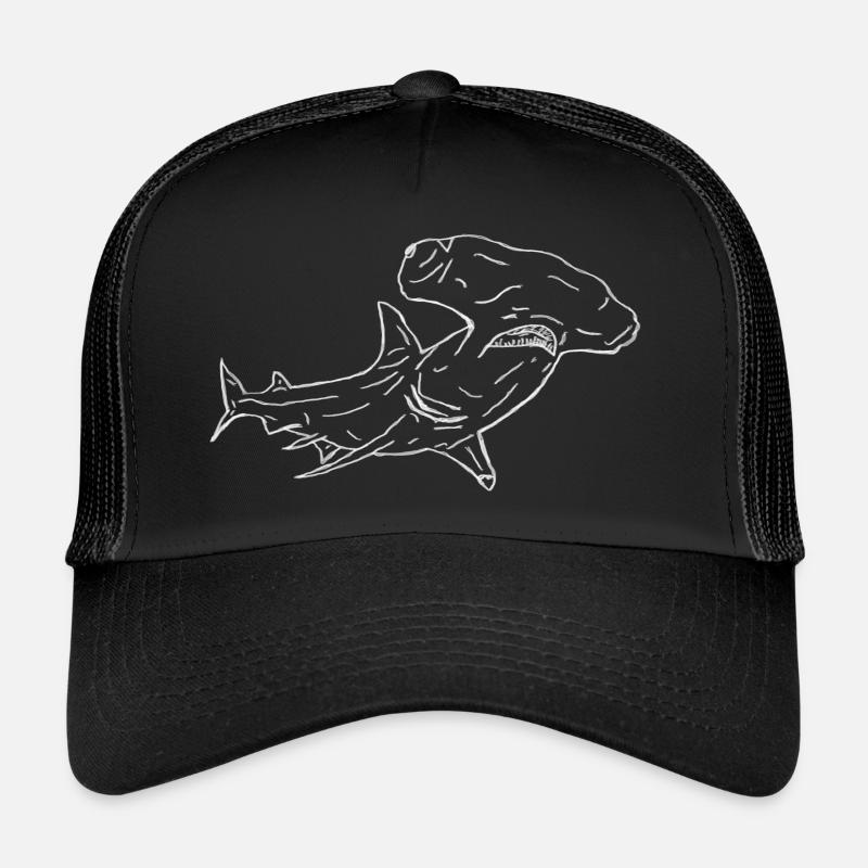 Hammerhead shark in white Trucker Cap