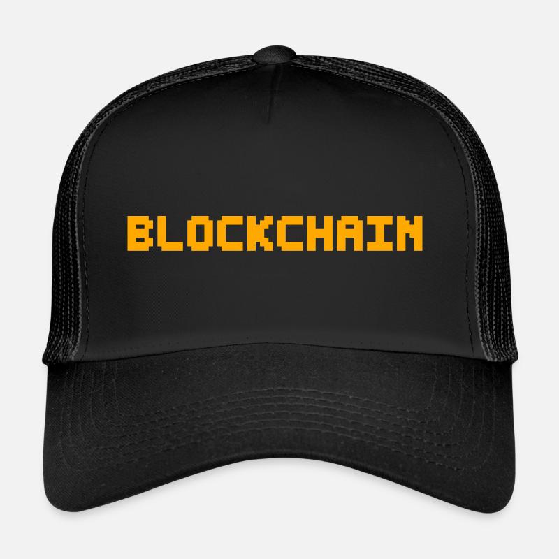Blockchain Pixel Trucker Cap