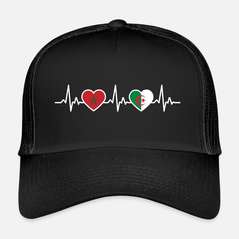 Maroc Heartbeat Algérie Casquette trucker 