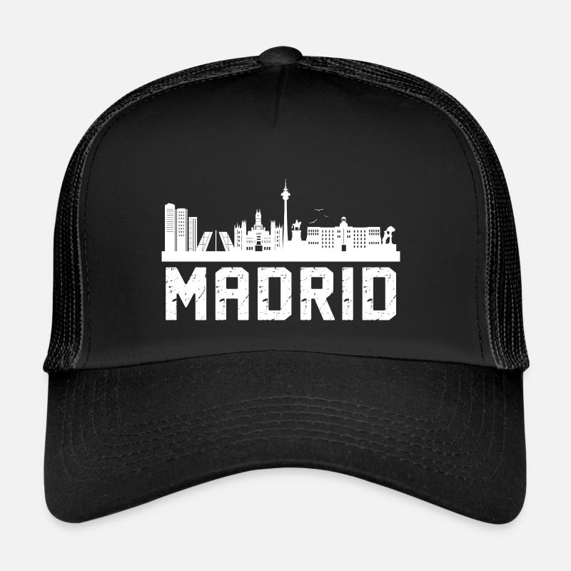 madrid Skyline - Trucker Cap - Schwarz/Schwarz