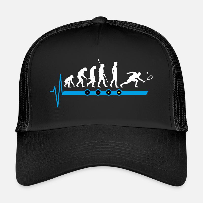 Evolution Squash Squashball - Trucker Cap - Schwarz/Schwarz