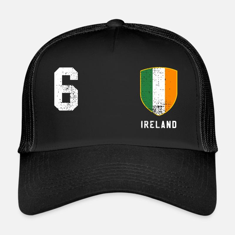 Irland - Trucker Cap - Schwarz/Schwarz