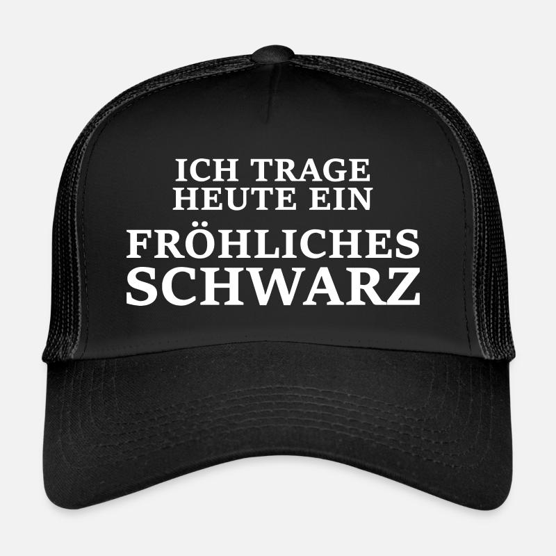 Fröhliches schwarz Trucker Cap