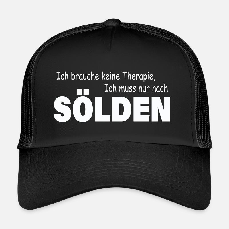 Therapie SÖLDEN - Trucker Cap - Schwarz/Schwarz