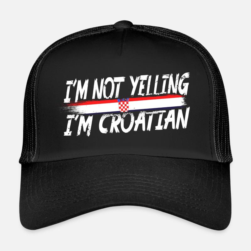Je ne crie pas que je suis croate Casquette trucker 