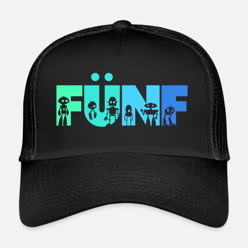 5. Geburtstag Robotik Technik 5 Jahre Roboter Trucker Cap