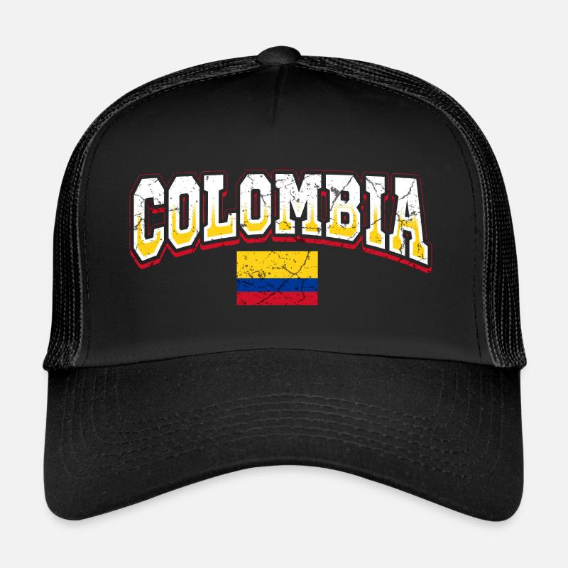 Kolumbien - Trucker Cap - Schwarz/Schwarz