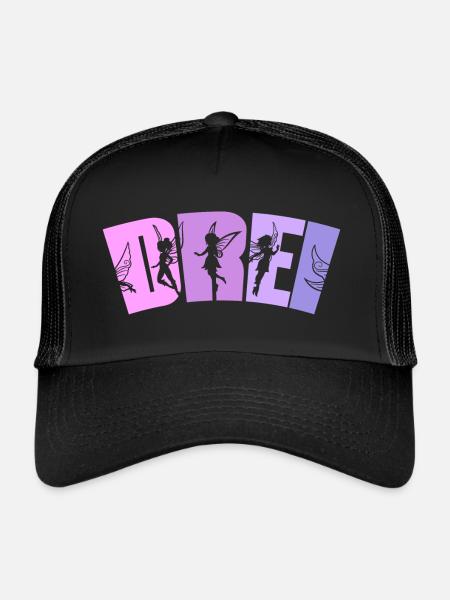 Feen Geburtstag 3 Jahre Mädchen Kleine Fee - Trucker Cap - Schwarz/Schwarz - Vorne