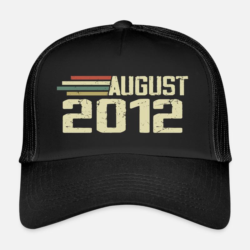Né Août 2012 Anniversaire Août 2012 Millésime Casquette trucker 