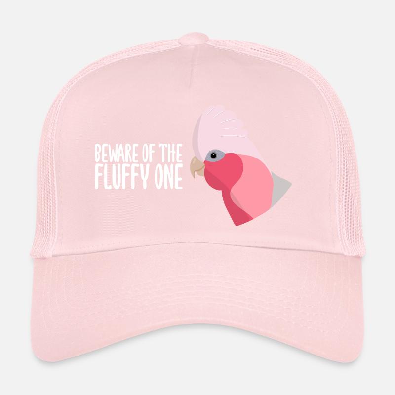 Beware fluffy one - pink cockatoo gift Trucker Cap