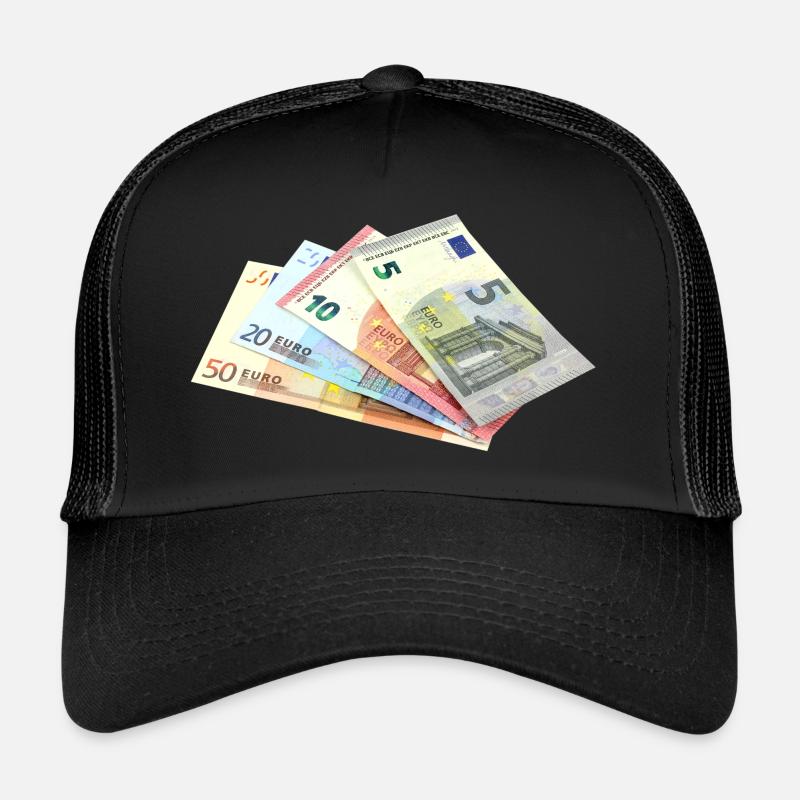 De l’argent. Billets en euros Casquette trucker 