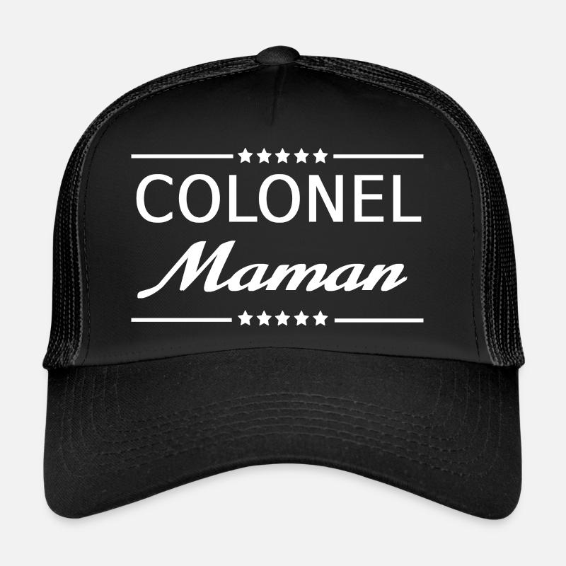 COLONEL Maman (blanc) 5 stars stripes Casquette trucker 