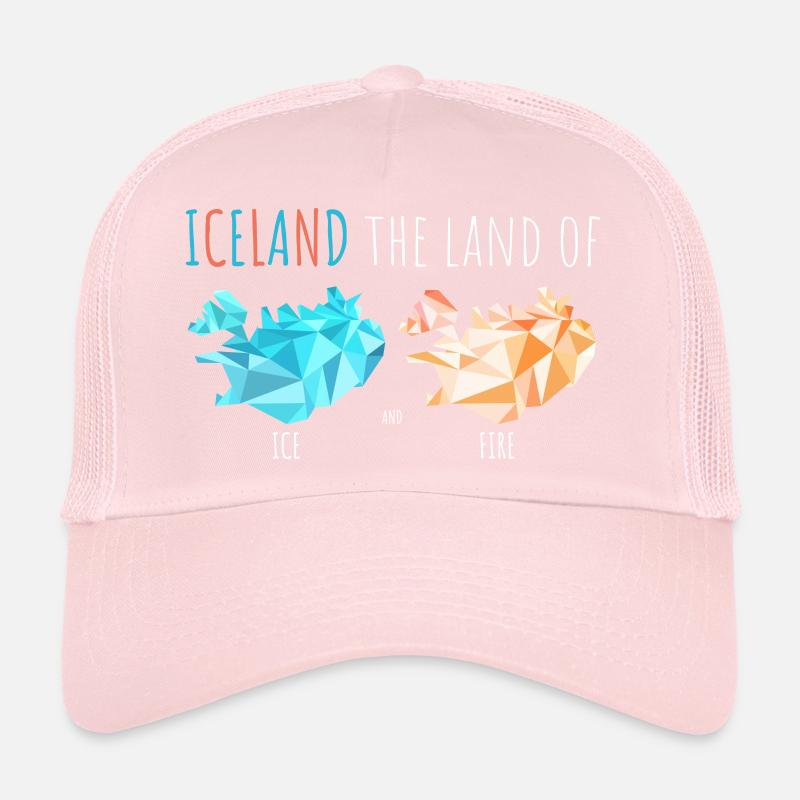 Iceland map - Iceland - saying - map Trucker Cap