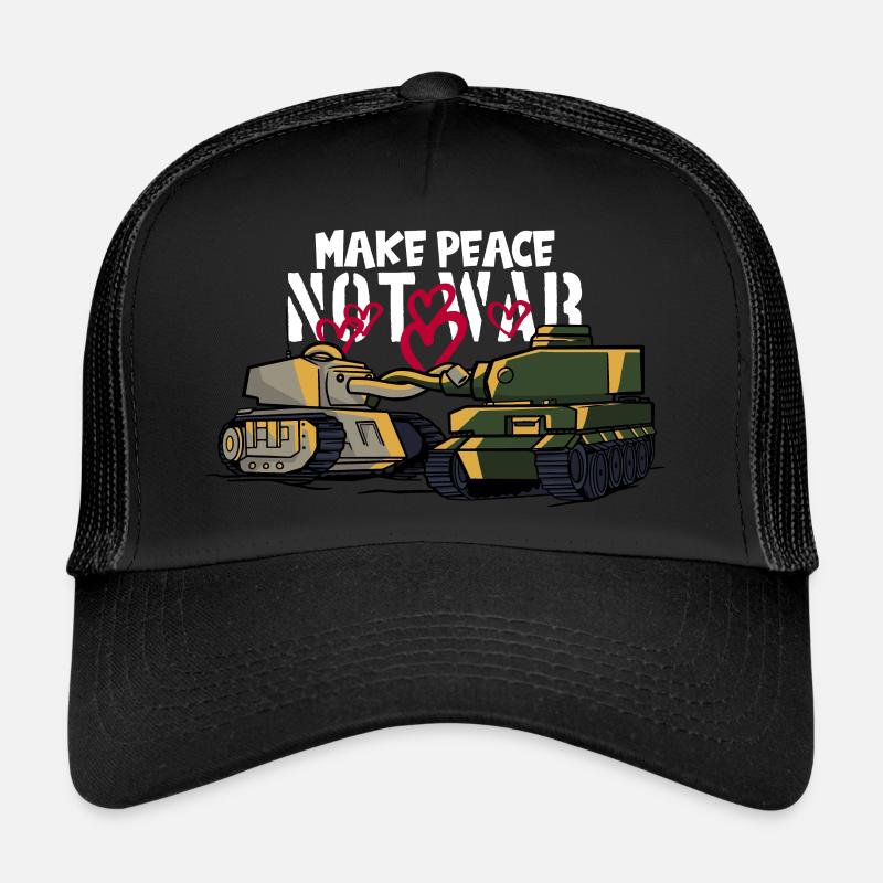 MAKE PEACE NOT WAS PEACE WORLD PEACE Trucker Cap