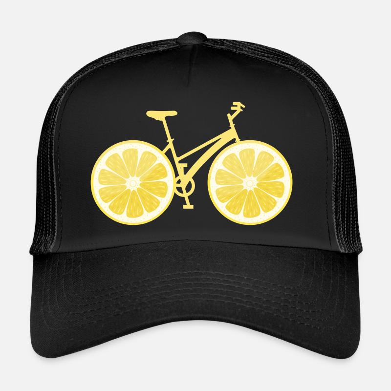 Fahrrad Zitrone - Trucker Cap - Schwarz/Schwarz
