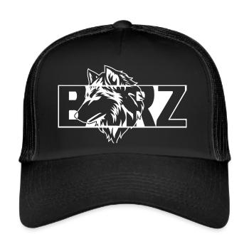 BORZ Head - Trucker Cap - Schwarz/Schwarz - Vorne