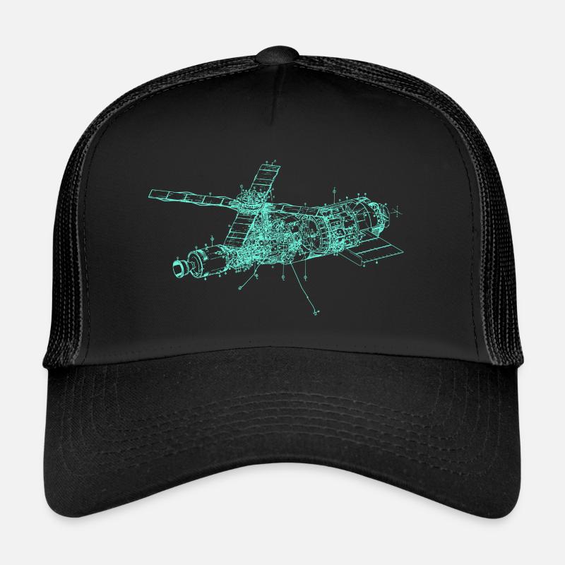 Retro Old School Weltraum Module Illustration Trucker Cap