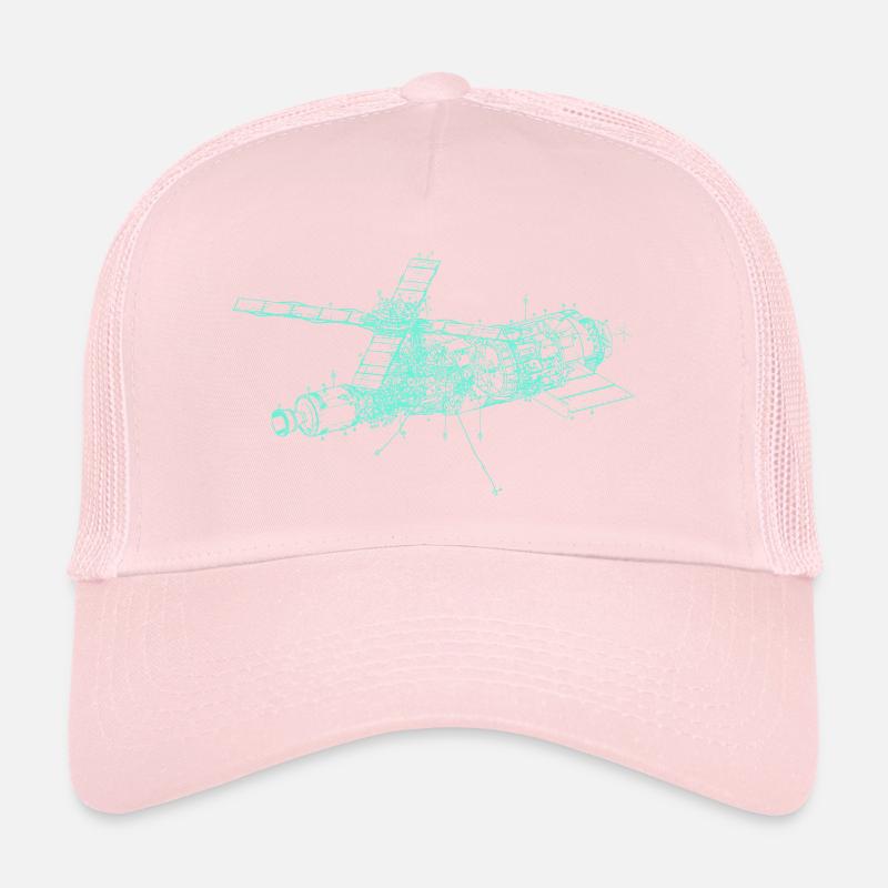Retro Old School Weltraum Module Illustration Trucker Cap