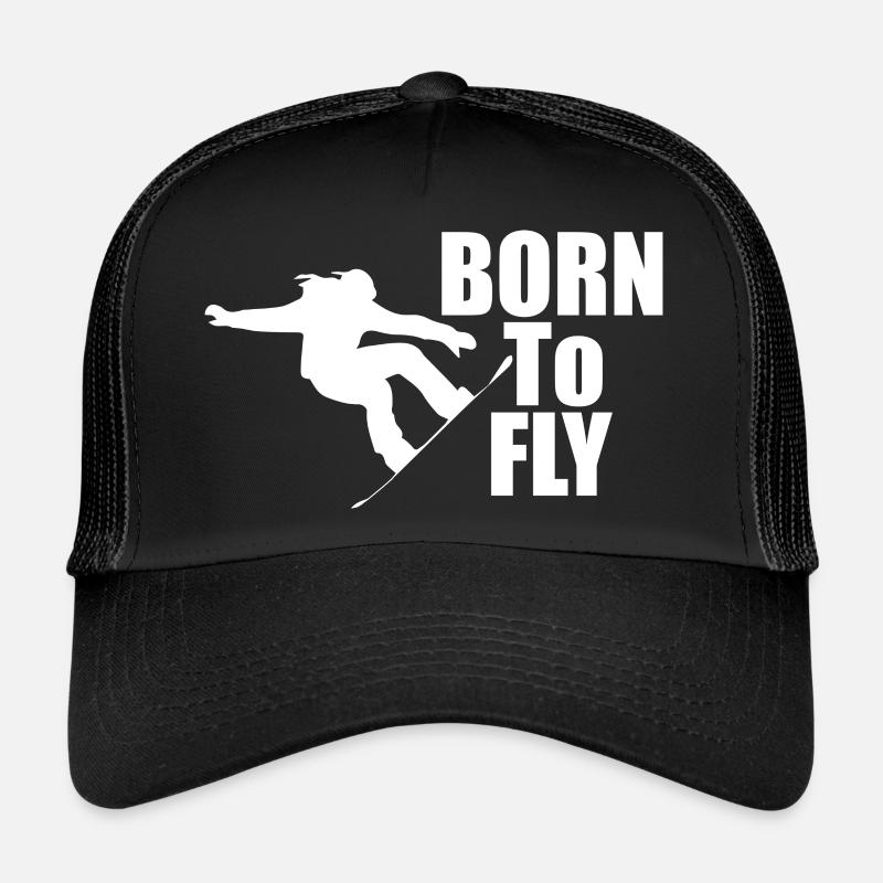 Snowboard Snowboarder - Trucker Cap - Schwarz/Schwarz