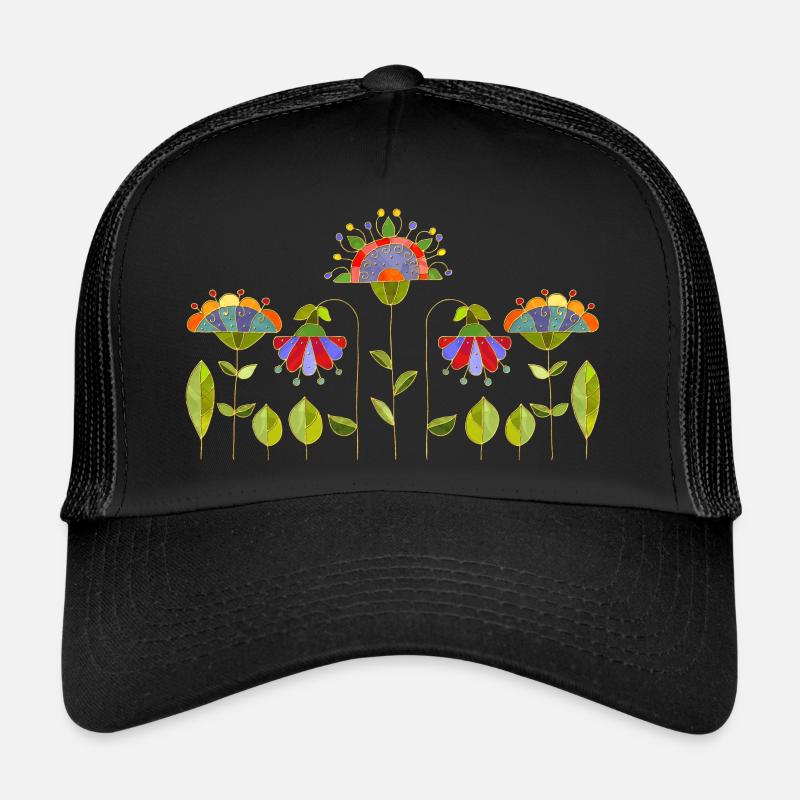 Fleur Casquette trucker 