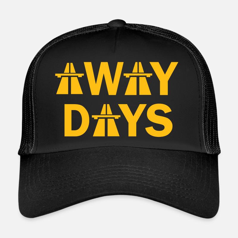 Away Days Gold - Trucker Cap - Schwarz/Schwarz