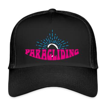 Paragliding hippie version - Trucker Cap - black/black - Front
